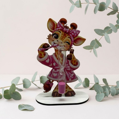 Zahnputzuhr kinder giraffe - zahnputzuhr,